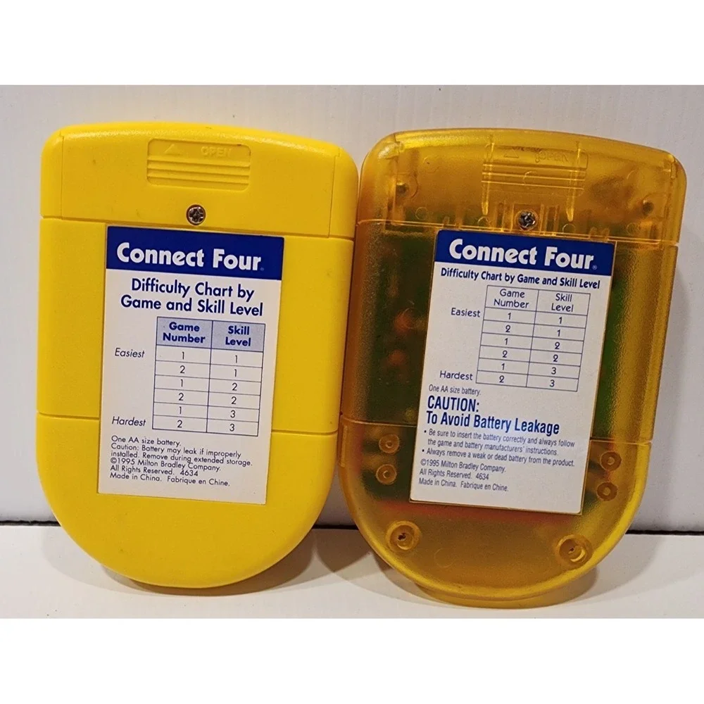 Connect Four Electronic Handheld Games 1995 Milton Bradley Games (2) Tested